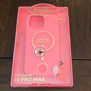 Xo Poppy MagSafe Compatible Pink Case for iPhone 15 Pro Max